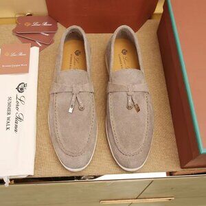 LORO PIANA women’s tan loafers